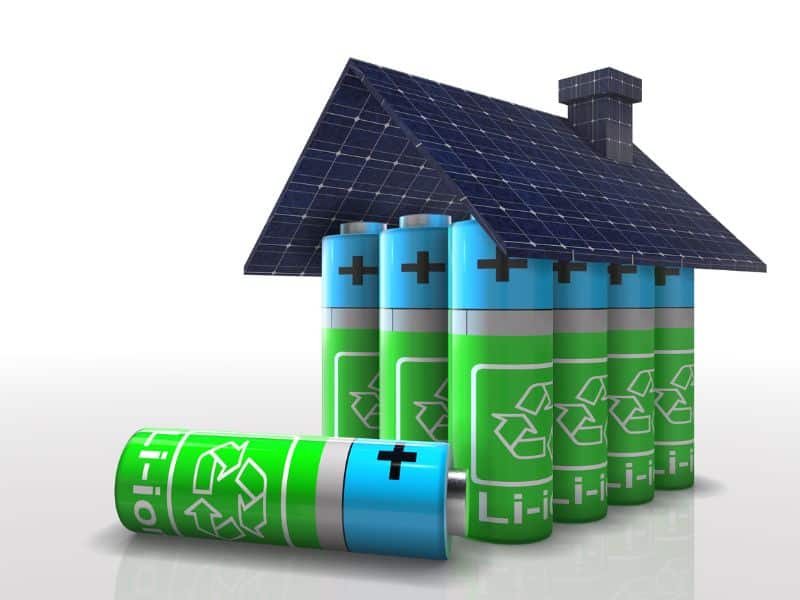 Solar battery storage diagram for homes